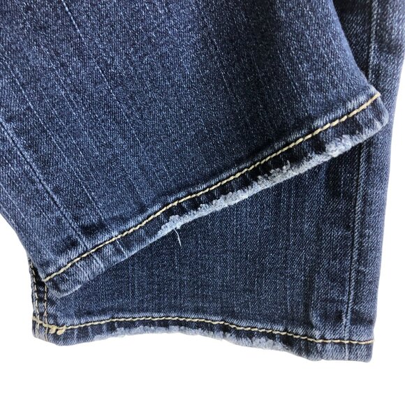 Silver Jeans Co. Elyse Capri W30/L22.5 Mid-Rise Slim Fit Distressed Blue Jeans - Picture 10 of 12